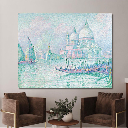 Venezia. Il Saluto. Verde Paul Signac psn125 quadro stampato su tela