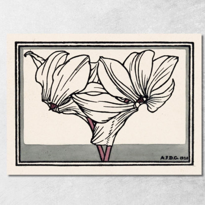 Ciclamino 2 Julie de Graag jdg10 quadro stampato su tela