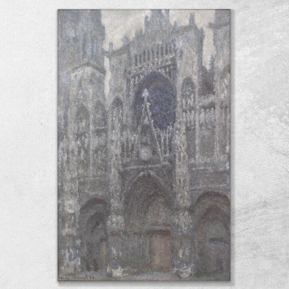 La Cattedrale Di Rouen Il Portale Tempo Grigio Claude Monet mnt319 quadro stampato su tela