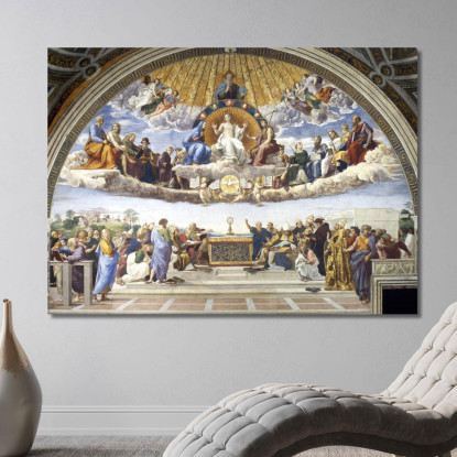 Disputa Del Santissimo Sacramento Raffaello Sanzio rph9 quadro stampato su tela