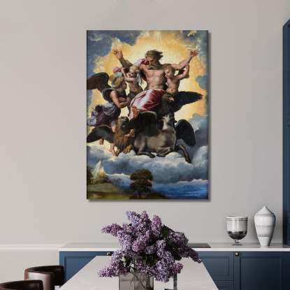 La Visione Di Ezechiele Raffaello Sanzio rph10 quadro stampato su tela