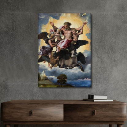 La Visione Di Ezechiele Raffaello Sanzio rph10 quadro stampato su tela