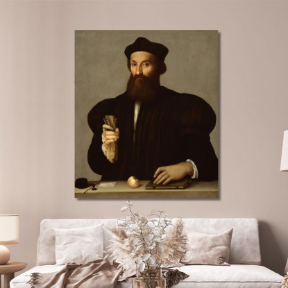 Ritratto Di Gentiluomo Raffaello Sanzio rph23 quadro stampato su tela