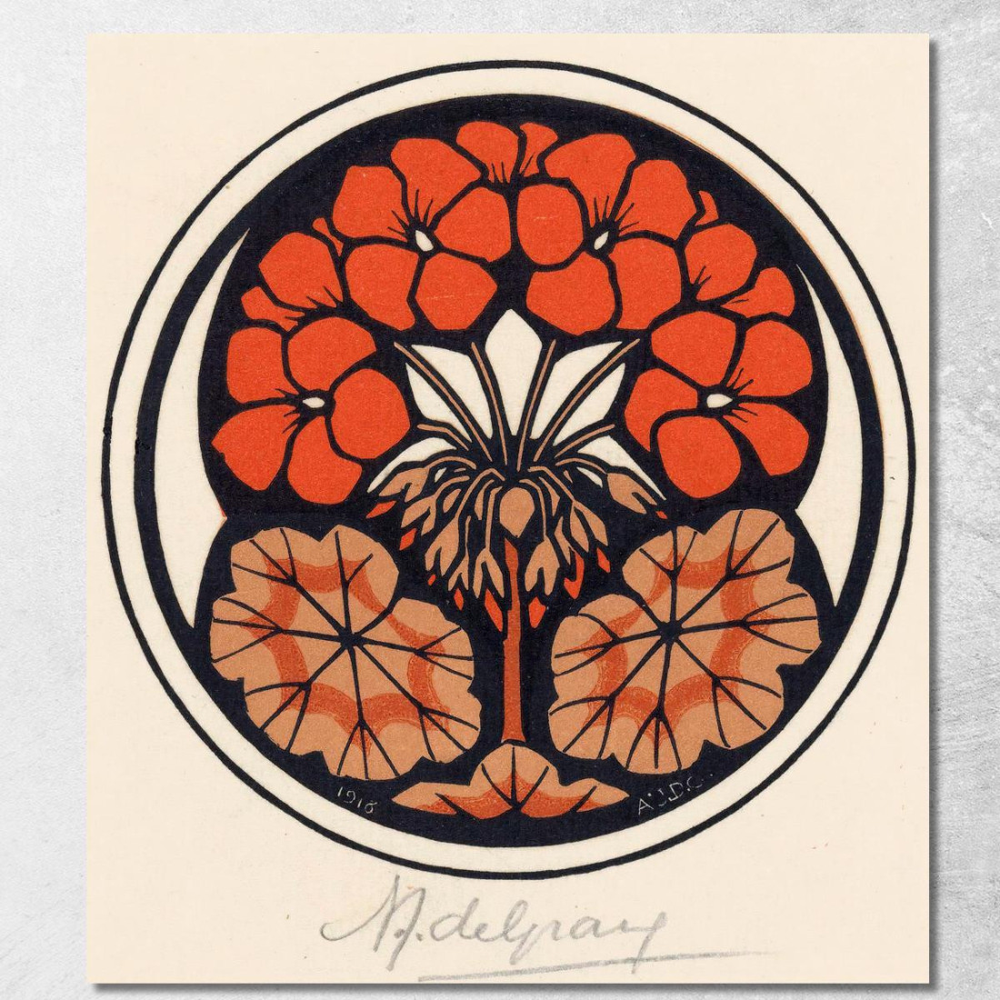 Nasturzio 2 Julie de Graag jdg43 quadro stampato su tela