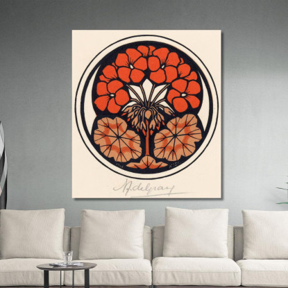 Nasturzio 2 Julie de Graag jdg43 quadro stampato su tela