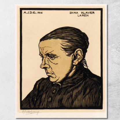 Ritratto Di Dina Klaver Julie de Graag jdg46 quadro stampato su tela