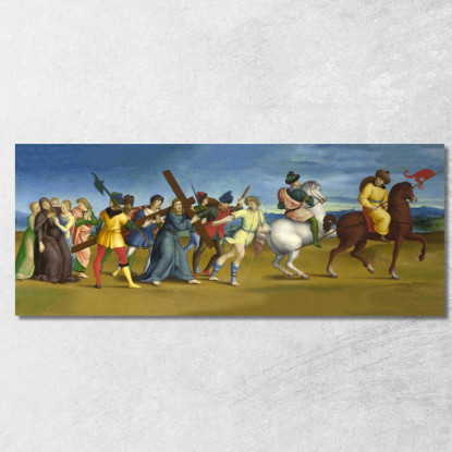 La Processione Al Calvario Raffaello Sanzio rph32 quadro stampato su tela