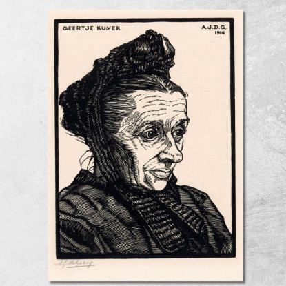 Ritratto Di Geertje Kuijer Julie de Graag jdg47 quadro stampato su tela