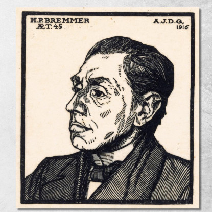 Ritratto Di Hendricus Petrus Beerder Julie de Graag jdg48 quadro stampato su tela