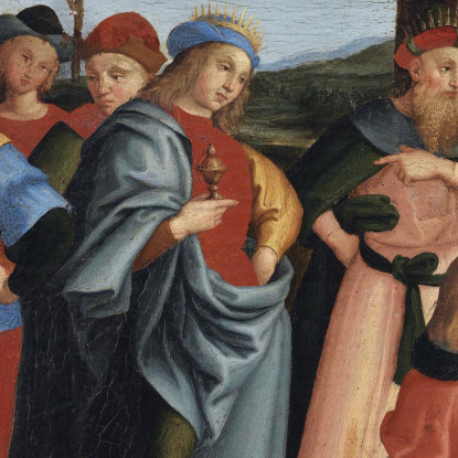 L'Adorazione Dei Magi Raffaello Sanzio rph35 quadro stampato su tela