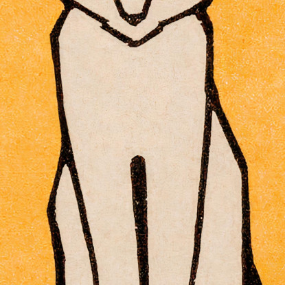 Gatto Seduto Julie de Graag jdg52 quadro stampato su tela