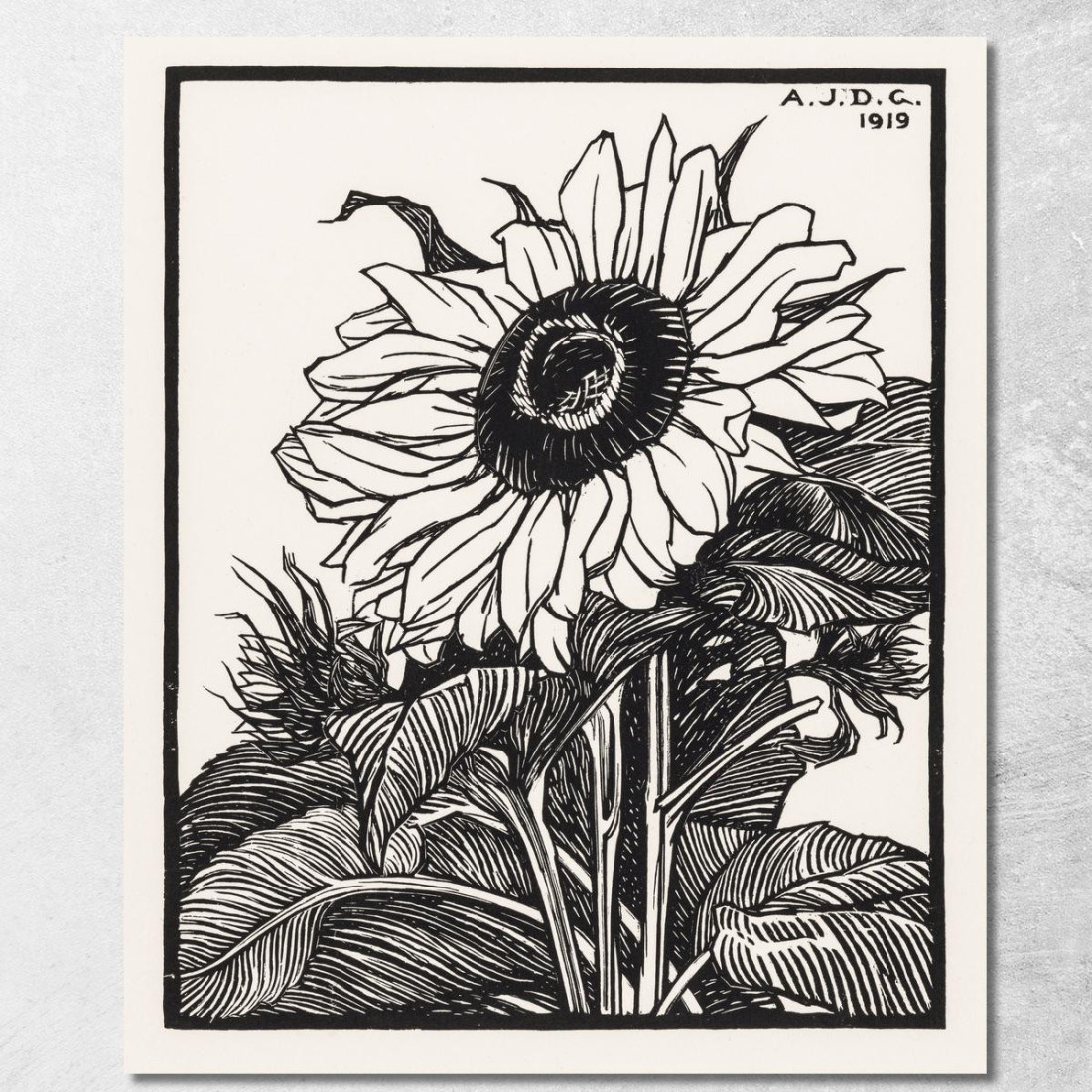 Girasole Julie de Graag jdg58 quadro stampato su tela