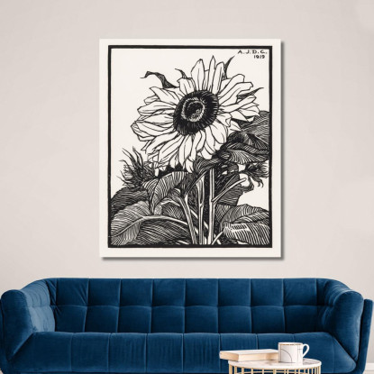 Girasole Julie de Graag jdg58 quadro stampato su tela