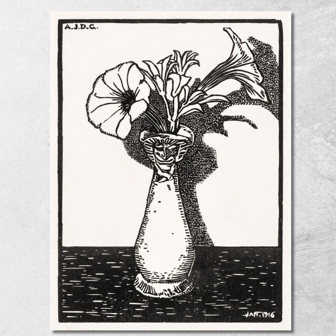 Vaso Con Fiori Julie de Graag jdg67 quadro stampato su tela