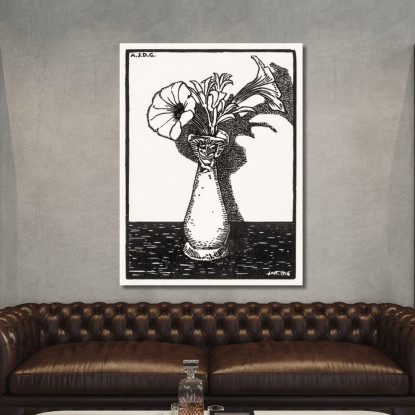 Vaso Con Fiori Julie de Graag jdg67 quadro stampato su tela