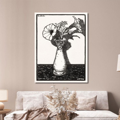 Vaso Con Fiori Julie de Graag jdg67 quadro stampato su tela