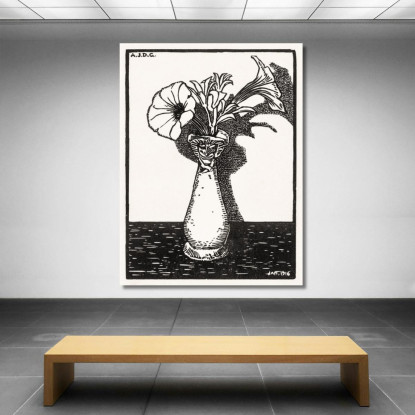 Vaso Con Fiori Julie de Graag jdg67 quadro stampato su tela