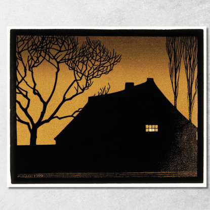 Serata Invernale Julie de Graag jdg71 quadro stampato su tela