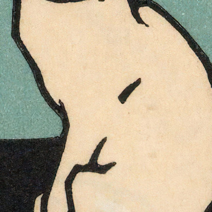 Gatto Seduto Con Gli Occhi Chiusi Julie de Graag jdg75 quadro stampato su tela