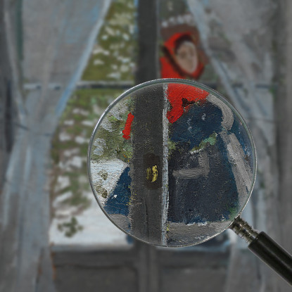 Il Fazzoletto Rosso Claude Monet mnt333 quadro stampato su tela