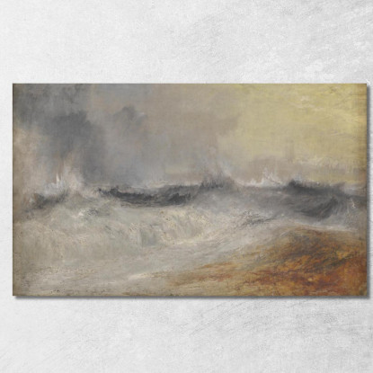 Onde Che Si Infrangono Contro Il Vento Joseph Mallord William Turner jwt17 quadro stampato su tela