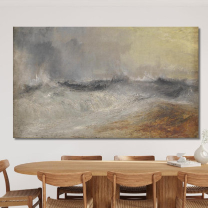 Onde Che Si Infrangono Contro Il Vento Joseph Mallord William Turner jwt17 quadro stampato su tela