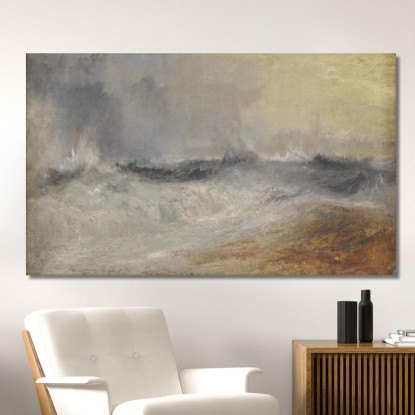 Onde Che Si Infrangono Contro Il Vento Joseph Mallord William Turner jwt17 quadro stampato su tela