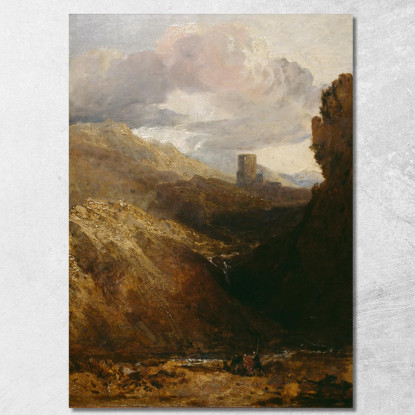 Castello Di Dolbadarn Joseph Mallord William Turner jwt18 quadro stampato su tela