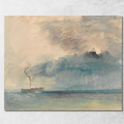 Un Piroscafo In Una Tempesta Joseph Mallord William Turner jwt22 quadro stampato su tela