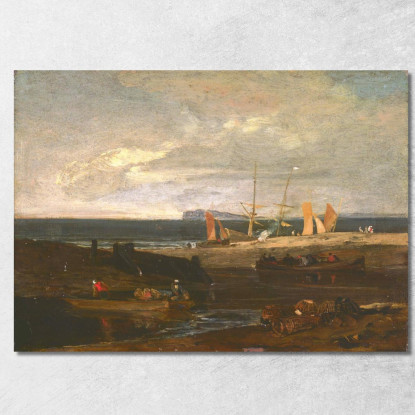 Una Scena Sulla Costa Inglese Joseph Mallord William Turner jwt23 quadro stampato su tela