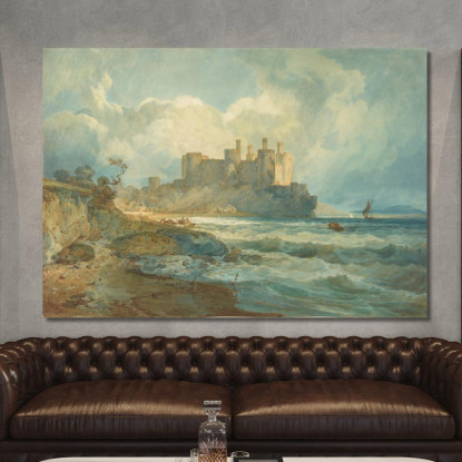 Castello Di Conway Nel Galles Del Nord Joseph Mallord William Turner jwt37 quadro stampato su tela
