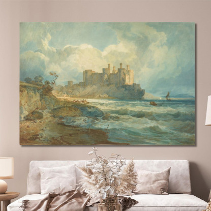Castello Di Conway Nel Galles Del Nord Joseph Mallord William Turner jwt37 quadro stampato su tela