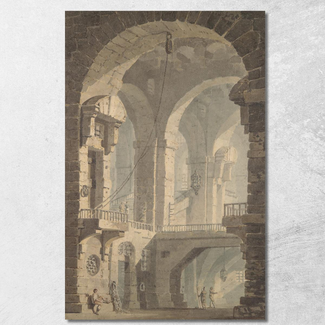 Dark Prison Carcere Oscura Joseph Mallord William Turner jwt38 quadro stampato su tela