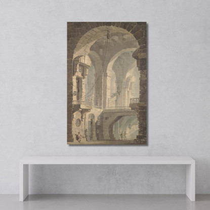 Dark Prison Carcere Oscura Joseph Mallord William Turner jwt38 quadro stampato su tela