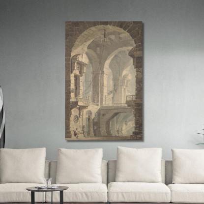 Dark Prison Carcere Oscura Joseph Mallord William Turner jwt38 quadro stampato su tela