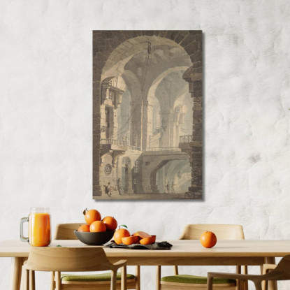 Dark Prison Carcere Oscura Joseph Mallord William Turner jwt38 quadro stampato su tela