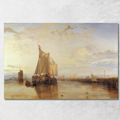 Dort O Dordrecht- La Dort Packet-Boat Da Rotterdam Becalmed Joseph Mallord William Turner jwt42 quadro stampato su tela