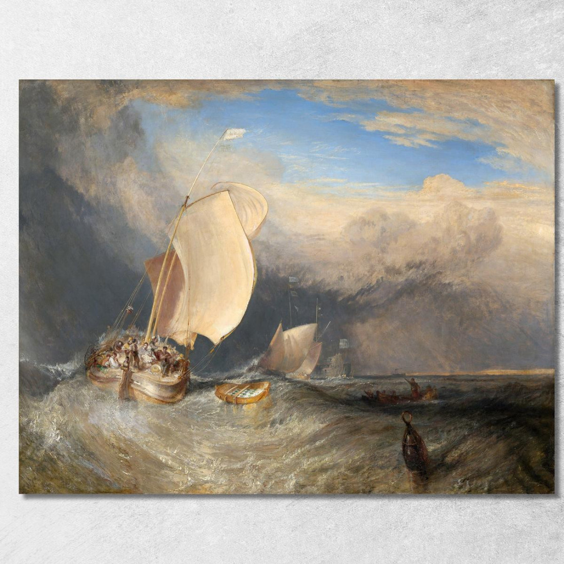 Barche Da Pesca Con Venditori Ambulanti Che Contrattano Per Il Pesce Joseph Mallord William Turner jwt45 quadro stampato su tela