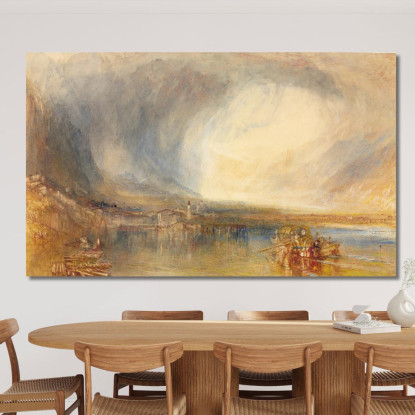 Flüelen Dal Lago Dei Quattro Cantoni Joseph Mallord William Turner jwt47 quadro stampato su tela