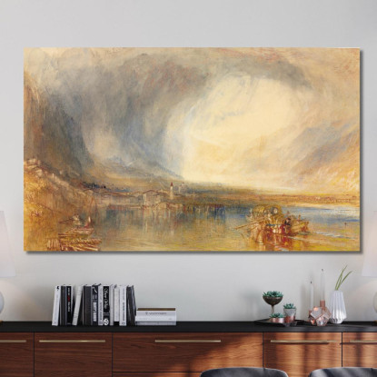 Flüelen Dal Lago Dei Quattro Cantoni Joseph Mallord William Turner jwt47 quadro stampato su tela