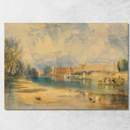 Palazzo Di Hampton Court Joseph Mallord William Turner jwt54 quadro stampato su tela
