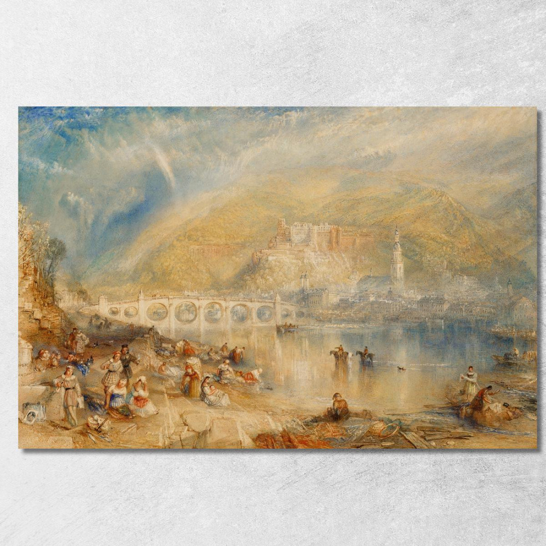 Heidelberg Con Un Arcobaleno Joseph Mallord William Turner jwt56 quadro stampato su tela