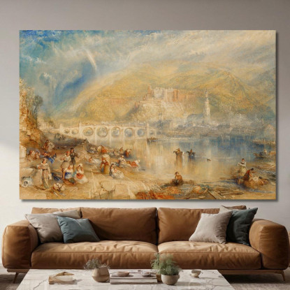 Heidelberg Con Un Arcobaleno Joseph Mallord William Turner jwt56 quadro stampato su tela