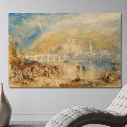Heidelberg Con Un Arcobaleno Joseph Mallord William Turner jwt56 quadro stampato su tela