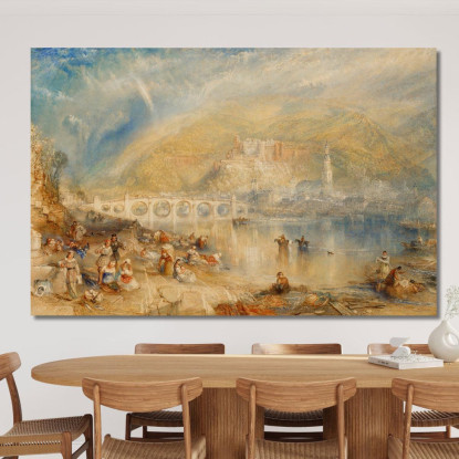 Heidelberg Con Un Arcobaleno Joseph Mallord William Turner jwt56 quadro stampato su tela