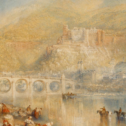 Heidelberg Con Un Arcobaleno Joseph Mallord William Turner jwt56 quadro stampato su tela