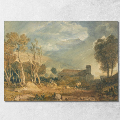Ingleborough Da Chapel-Le-Dale Joseph Mallord William Turner jwt60 quadro stampato su tela
