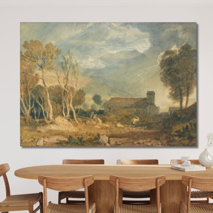 Ingleborough Da Chapel-Le-Dale Joseph Mallord William Turner jwt60 quadro stampato su tela