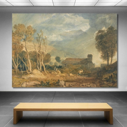 Ingleborough Da Chapel-Le-Dale Joseph Mallord William Turner jwt60 quadro stampato su tela