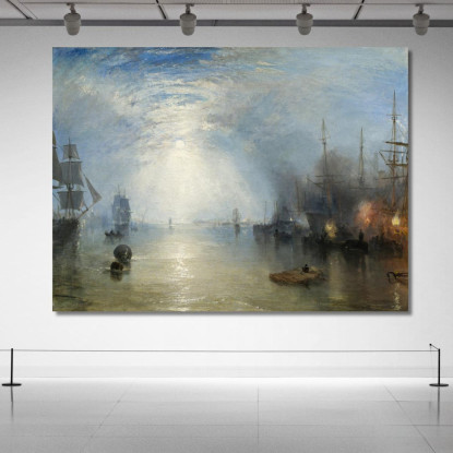 Chiglia Che Si Solleva Tra I Carboni Al Chiaro Di Luna Joseph Mallord William Turner jwt63 quadro stampato su tela